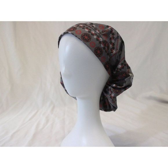 Gray Star Wars Print Bouffant Surgical Dental Scrub Cap Chemo Hat - Picture 3 of 4